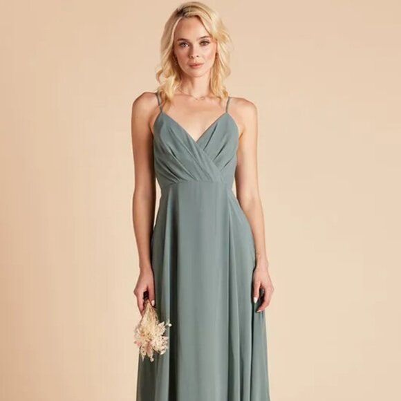 Birdy Grey Dresses & Skirts - Birdy Grey Kaia Bridesmaid Dress Chiffon Sea Glass - Size Small, EUC